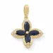 blomster safir diamantvedhæng i 14 karat guld 0,08 ct 1,36 ct