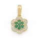 blomster smaragd diamantvedhæng i 14 karat guld ct 0,16 ct