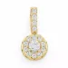 rundt diamant vedhæng i 14 karat guld 0,14 ct 0,205 ct