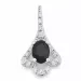 safir diamantvedhæng i 14 karat hvidguld 0,116 ct