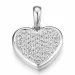 hjerte diamant vedhæng i 14 karat hvidguld 0,22 ct