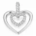 Hjerte diamant vedhæng i 14 karat hvidguld 0,199 ct