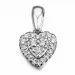 Hjerte diamantvedhæng i 14 karat hvidguld 0,14 ct