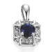 safir vedhæng i 14 karat hvidguld 0,07 ct 0,45 ct