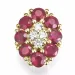 rubin diamantvedhæng i 14 karat guld 0,88 ct 0,06 ct