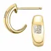 diamant halvcreoler i 14 karat guld med diamant 