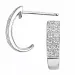 diamant halvcreoler i 14 karat hvidguld med diamant 
