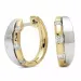13 mm creoler i 14 karat guld og hvidguld med diamant