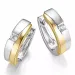 diamant creoler i 14 karat guld og hvidguld med diamant
