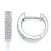 13 mm diamant creoler i 14 karat hvidguld med diamant 