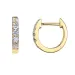 12 mm diamant creoler i 14 karat guld med diamant 