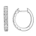 diamant creoler i 14 karat hvidguld med diamant 