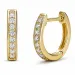 12 mm diamant creoler i 14 karat guld med diamant 