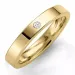 3 mm vielsesring i 14 karat guld 0,02 ct