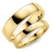 6 og 4 mm diamant vielsesringe i 14 karat guld  ct - sæt