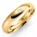 3 mm vielsesring i 9 karat guld 0,02 ct