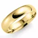 Bred 6 mm vielsesring i 14 karat guld