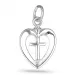 Hjerte kors vedhæng i sølv