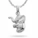 Elefant halskæde i sølv med vedhæng i sølv