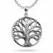 Livets træ halskæde i sølv med vedhæng i sølv