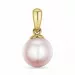 7 mm rosa perle vedhæng i 9 karat guld