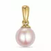 6 mm rosa perle vedhæng i 14 karat guld