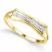 abstrakt diamant ring i 9 karat guld.- og hvidguld 0,02 ct