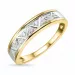 abstrakt diamant ring i 9 karat guld.- og hvidguld 0,04 ct