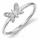sommerfugle diamant ring i 9 karat hvidguld 0,02 ct