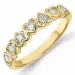 Hjerte diamant ring i 9 karat guld 0,27 ct