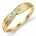 diamant ring i 9 karat guld 0,05 ct