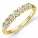 diamant ring i 9 karat guld med rhodium 0,04 ct