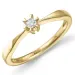 0,05 ct diamant solitairering i 9 karat guld 0,05 ct