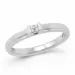 abstrakt diamant ring i 9 karat hvidguld 0,02 ct