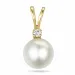 perle vedhæng i 9 karat guld 0,02 ct
