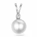 perle diamantvedhæng i 9 karat guld 0,02 ct