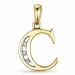 bogstav C diamant vedhæng i 9 karat guld 0,03 ct