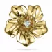 Blomster diamantvedhæng i 9 karat guld 0,022 ct