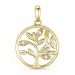 livets træ diamant vedhæng i 9 karat guld 0,02 ct