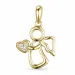 engel diamant vedhæng i 9 karat guld 0,02 ct