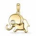 elefant diamant vedhæng i 9 karat guld 0,02 ct