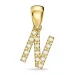 bogstav N diamant vedhæng i 9 karat guld 0,08 ct