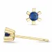 2 x 0,10 ct safir solitaireørestikker i 9 karat guld med safir 