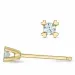 2 x 0,03 ct diamant solitaireørestikker i 9 karat guld med diamant 