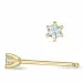 2 x 0,03 ct diamant solitaireørestikker i 9 karat guld med diamant 