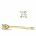 2 x 0,03 ct diamant solitaireørestikker i 9 karat guld med diamant 