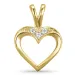 hjerte vedhæng i 9 karat guld 0,02 ct