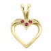hjerte rubin vedhæng i 9 karat guld 0,02 ct