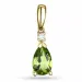 peridot diamantvedhæng i 9 karat guld 0,03 ct 0,90 ct