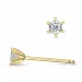2 x 0,06 ct solitaireørestikker i 9 karat guld med diamant 